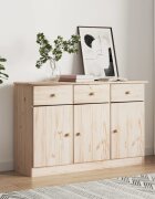 vidaXL Сайдборд ALTA 112x35x73 см борово дърво масив