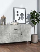vidaXL Сайдборд бетонно сив 100x36x60 см инженерно дърво