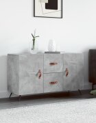 vidaXL Сайдборд бетонно сив 100x36x60 см инженерно дърво
