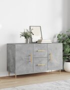 vidaXL Сайдборд бетонно сив 100x36x60 см инженерно дърво