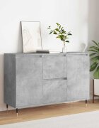 vidaXL Сайдборд бетонно сив 1015x35x70 см инженерно дърво