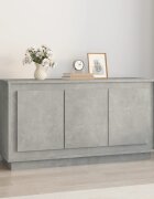 vidaXL Сайдборд бетонно сив 102x35x55 см инженерно дърво
