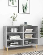 vidaXL Сайдборд бетонно сив 1035x35x70 см инженерно дърво