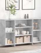 vidaXL Сайдборд бетонно сив 120x30x75 см инженерно дърво