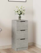 vidaXL Сайдборд бетонно сив 30x30x70 см инженерно дърво
