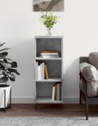 vidaXL Сайдборд бетонно сив 345x325x90 см инженерно дърво