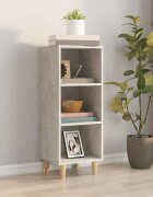 vidaXL Сайдборд бетонно сив 345x325x90 см инженерно дърво