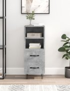vidaXL Сайдборд бетонно сив 345x34x90 см инженерно дърво