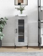 vidaXL Сайдборд бетонно сив 345x34x90 см инженерно дърво