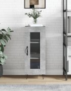 vidaXL Сайдборд бетонно сив 345x34x90 см инженерно дърво