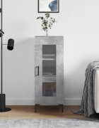 vidaXL Сайдборд бетонно сив 345x34x90 см инженерно дърво