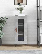 vidaXL Сайдборд бетонно сив 345x34x90 см инженерно дърво