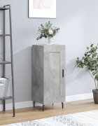 vidaXL Сайдборд бетонно сив 345x34x90 см инженерно дърво