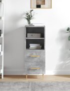 vidaXL Сайдборд бетонно сив 345x34x90 см инженерно дърво