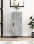 vidaXL Сайдборд бетонно сив 345x34x90 см инженерно дърво
