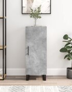 vidaXL Сайдборд бетонно сив 345x34x90 см инженерно дърво