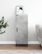 vidaXL Сайдборд бетонно сив 345x34x90 см инженерно дърво