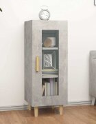 vidaXL Сайдборд бетонно сив 345x34x90 см инженерно дърво