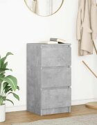 vidaXL Сайдборд бетонно сив 375x35x76 см инженерно дърво