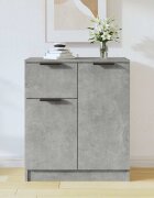 vidaXL Сайдборд бетонно сив 60x30x70 см инженерно дърво