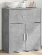 vidaXL Сайдборд бетонно сив 60x31x70 см инженерно дърво