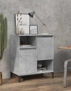 vidaXL Сайдборд бетонно сив 60x35x70 см инженерно дърво
