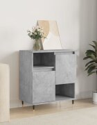 vidaXL Сайдборд бетонно сив 60x35x70 см инженерно дърво