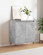 vidaXL Сайдборд бетонно сив 60x35x70 см инженерно дърво