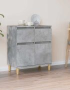 vidaXL Сайдборд бетонно сив 60x35x70 см инженерно дърво