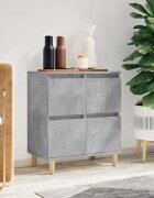 vidaXL Сайдборд бетонно сив 60x35x70 см инженерно дърво