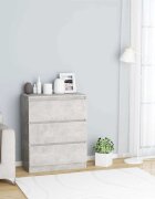 vidaXL Сайдборд бетонно сив 60x35x76 см инженерно дърво