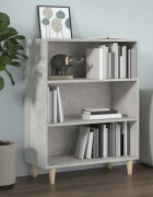 vidaXL Сайдборд бетонно сив 695x325x90 см инженерно дърво