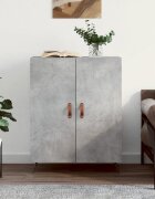 vidaXL Сайдборд бетонно сив 695x34x90 см инженерно дърво