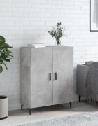vidaXL Сайдборд бетонно сив 695x34x90 см инженерно дърво