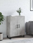 vidaXL Сайдборд бетонно сив 695x34x90 см инженерно дърво