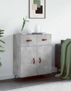 vidaXL Сайдборд бетонно сив 695x34x90 см инженерно дърво