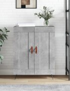 vidaXL Сайдборд бетонно сив 695x34x90 см инженерно дърво