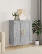 vidaXL Сайдборд бетонно сив 695x34x90 см инженерно дърво