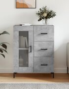 vidaXL Сайдборд бетонно сив 695x34x90 см инженерно дърво