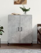 vidaXL Сайдборд бетонно сив 695x34x90 см инженерно дърво