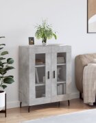vidaXL Сайдборд бетонно сив 695x34x90 см инженерно дърво