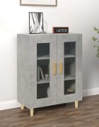 vidaXL Сайдборд бетонно сив 695x34x90 см инженерно дърво
