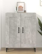 vidaXL Сайдборд бетонно сив 695x34x90 см инженерно дърво