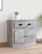 vidaXL Сайдборд бетонно сив 70x355x675 см инженерно дърво