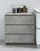 vidaXL Сайдборд бетонно сив 70x41x75 см инженерно дърво