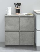 vidaXL Сайдборд бетонно сив 70x41x75 см инженерно дърво