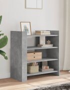 vidaXL Сайдборд бетонно сив 735x35x75 см инженерно дърво