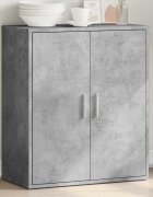 vidaXL Сайдборд бетонно сив 79x38x80 см инженерно дърво