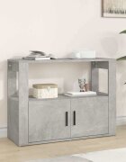 vidaXL Сайдборд бетонно сив 80x30x60 см инженерно дърво