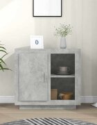 vidaXL Сайдборд бетонно сив 80x40x75 см